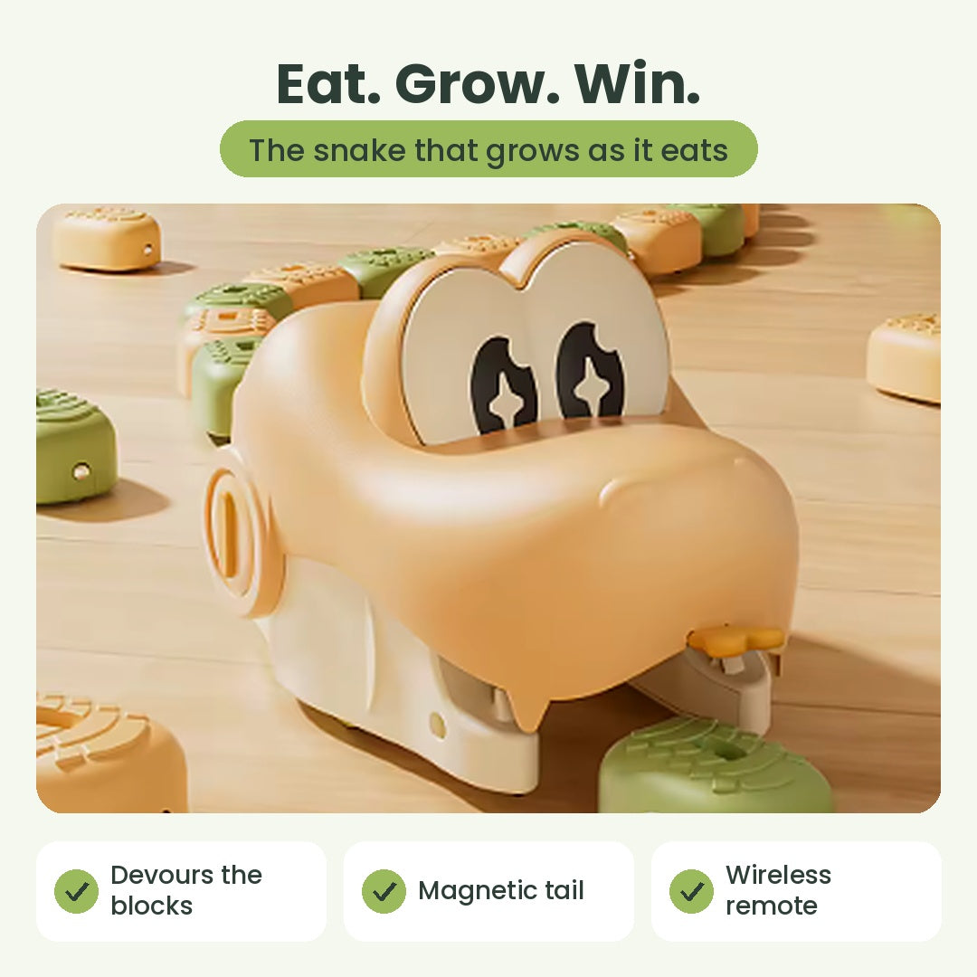 Eat, grow, win: the snake that grows as it eats