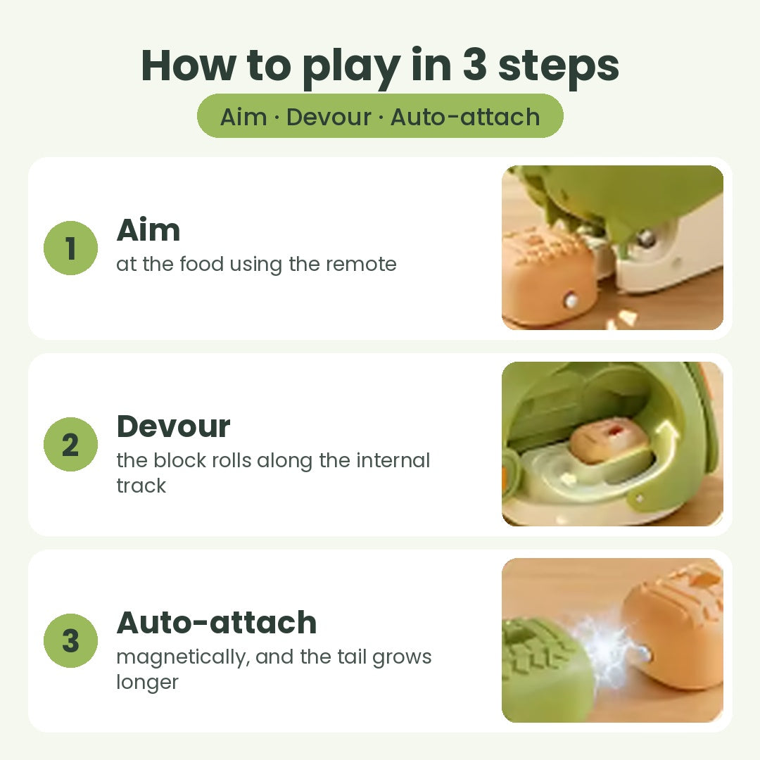 How to play RoboSnake in 3 steps: aim, devour, auto-attach