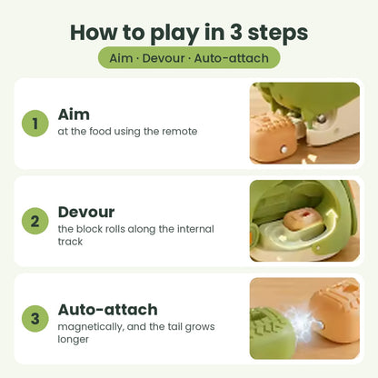 How to play RoboSnake in 3 steps: aim, devour, auto-attach